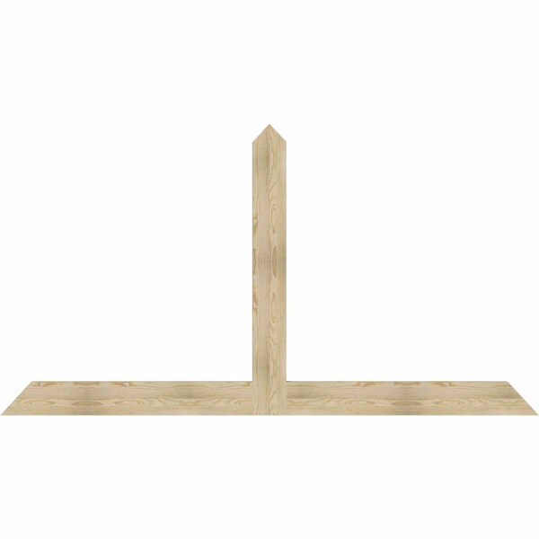 Ekena Millwork Portland Rough Sawn Timber Gable Bracket, Douglas Fir, 96"W x 52"H x 2"D x 6"F, 13/12 Pitch GBW096X52X0206POR00RDF - main
